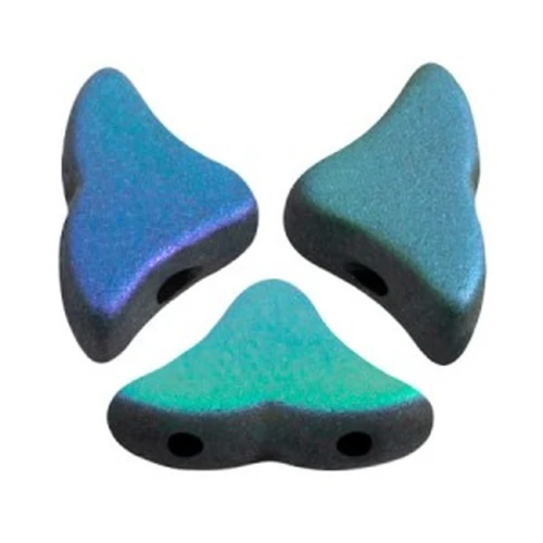 Perle in vetro Hélios® di Puca® 6x10 mm - Jet Mat AB x10g