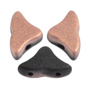 Perle in vetro Hélios® di Puca®  6x10 mm - Jet Capri Gold Mat x10g|raw }}