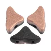 Perle in vetro Hélios® di Puca®  6x10 mm - Jet Capri Gold Mat x10g