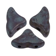 Perle in vetro Hélios® di Puca®  6x10 mm - Jet Nebula Mat x10g