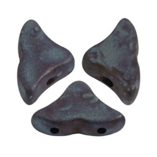 Perle in vetro Hélios® di Puca® 6x10 mm - Jet Nebula Mat x10g