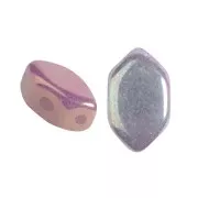 Perle in vetro Paros® par Puca® 7x4mm Opaque White Iris Luster x10g