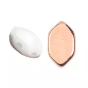 Perle in vetro Paros® par Puca® 7x4mm Opaque White Capri Gold x10g