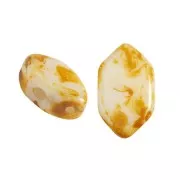 Perle in vetro Paros® par Puca® 7x4mm Opaque White Travertin x10g