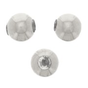 Stopper Beads 3 mm con un foro di 0,8 mm - Argento 925 x5