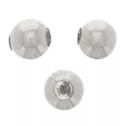 Stopper Beads 3 mm con un foro di 0,8 mm - Argento 925 x5