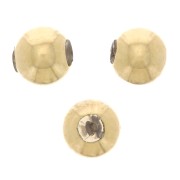 Stopper Beads 3 mm con un foro di 0,8 mm - Argento 925 dorato x5|raw }}