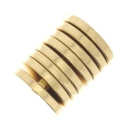 Perline Heishi rondelle - Dischi forati piatti 5x0.7 mm - dorato con oro fino x10