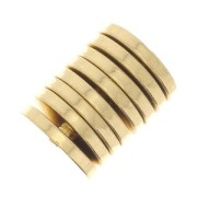 Perline Heishi rondelle - Dischi forati piatti 5x0.7 mm - dorato con oro fino x50
