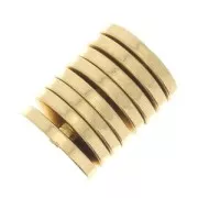 Perline Heishi rondelle - Dischi forati piatti 5x0.7 mm - dorato con oro fino x50