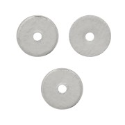 Perline Heishi rondelle - Dischi forati piatti 5x0.7 mm -Argentato x10|raw }}