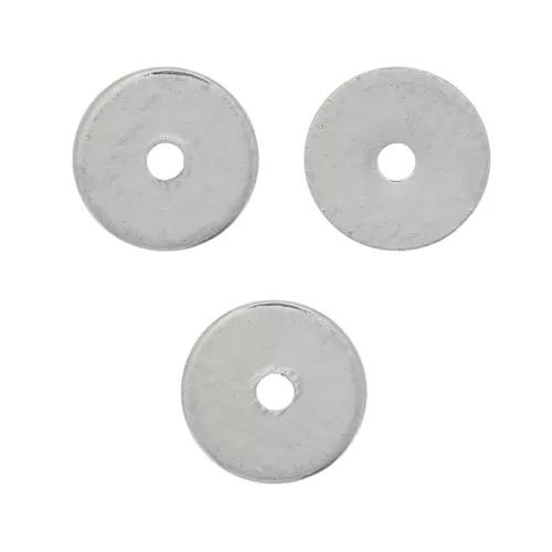 Perline Heishi rondelle - Dischi forati piatti 5x0.7 mm -Argentato x10