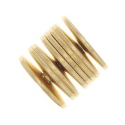 Perline Heishi rondelle - dischi piatti forati - 6x0.7 mm -dorato con oro fino x50