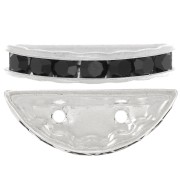 Rondella Mezza-Luna mm. 20x9 argentata Jet x1