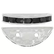 Rondella Mezza-Luna mm. 20x9 argentata Jet x1