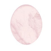 Cabochon ovale piatto - disco - pietra semipreziosa 10x8 mm - Quarzo rosa x1|raw }}