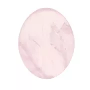 Cabochon ovale piatto - disco - pietra semipreziosa 10x8 mm - Quarzo rosa x1