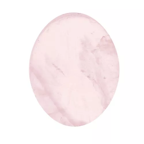 Cabochon ovale piatto - disco - pietra semipreziosa 10x8 mm - Quarzo rosa x1