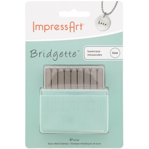 Set di punzoni ImpressArt - 3mm  Alfabeto in minuscolo BRIDGETTE x27