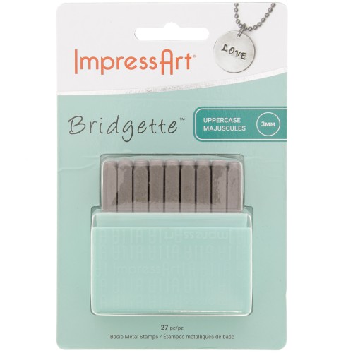 Set di punzoni ImpressArt - 3mm Alfabeto in lettere maiuscole BRIDGETTE x27