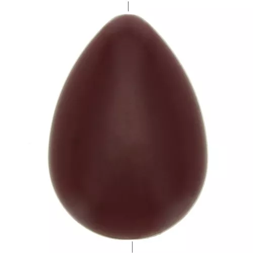 Perla goccia piatta in resina opaca 37x26 mm -fecce di vino x1