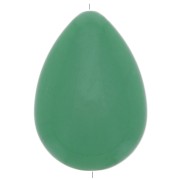 Perla goccia piatta in resina opaca 37x26 mm - Verde x1|raw }}