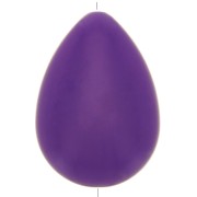 Perla goccia piatta in resina opaca 37x26 mm - Viola x1