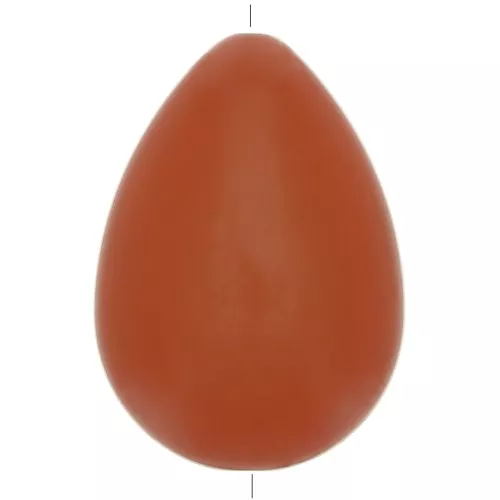 Perla goccia piatta in resina opaca 37x26 mm - Terracotta x1