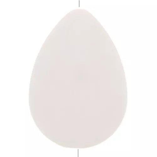 Perla goccia piatta in resina opaca 37x26 mm - Avorio x1