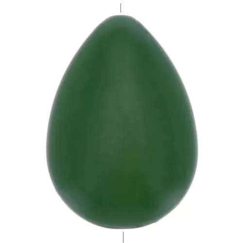 Perla goccia piatta in resina opaca 37x26 mm - Verde scuro x1