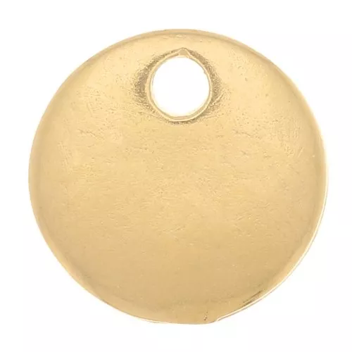 Mini ciondolo rotondo 8 mm - placcato oro 3 micron x1