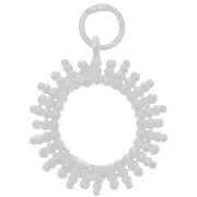 Pendente sole scavato con palline 15 mm - Argento 925 x1