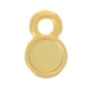 Mini ciondolo rotondo da 5 mm per resina UV e bicomponenti -Dorato con oro fino x1