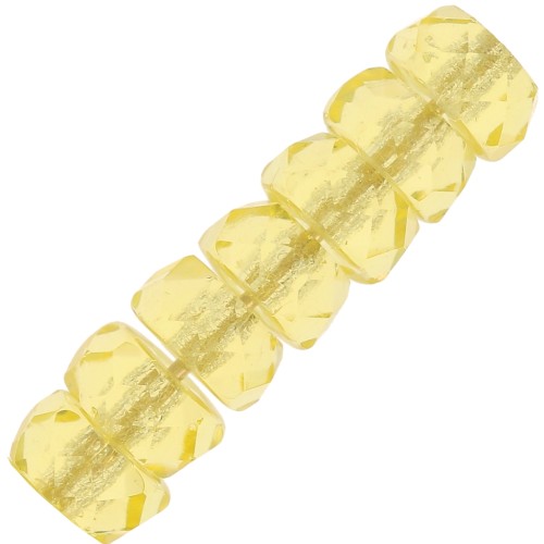 Perline sfaccettate rotonde 6x3 mm - Jonquil x25