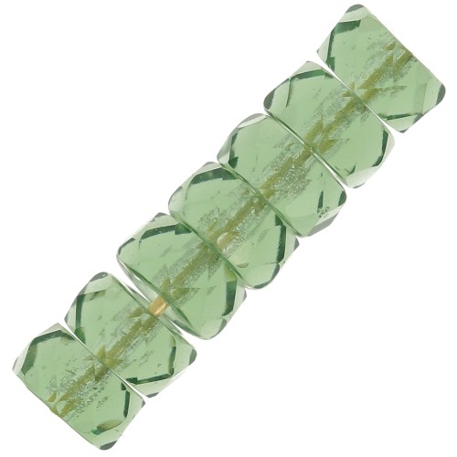 Perline sfaccettate rotonde 6x3 mm - Erinite x25