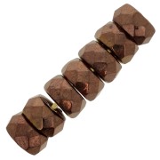 Perle sfaccettate Heishi 6x3 mm - Jet Bronze x25|raw }}