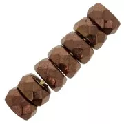 Perle sfaccettate Heishi 6x3 mm - Jet Bronze x25