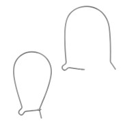 Orecchini gancio monachelle 38 mm - Argento 925 Rodio nero x2|raw }}