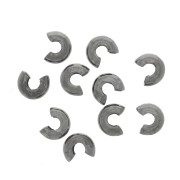 Coprischiaccini 3 mm in Argento 925 Rodio nero x4|raw }}