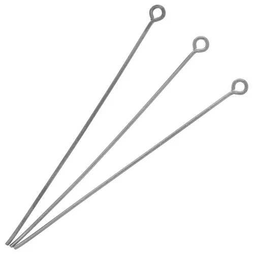 Chiodini a testa tonda 50x0,65 mm - Argento 925 Rodio nero x5