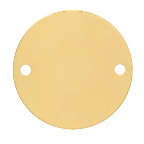 Distanziatore rotondo 14 mm - Argento 925 dorato con oro fino x1