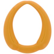 Pendente goccia etnico in resina opaca 41x37 mm - Senape x1