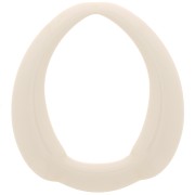 Pendente goccia etnico in resina opaca 41x37 mm - Avorio x1