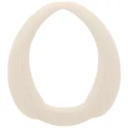 Pendente goccia etnico in resina opaca 41x37 mm - Avorio x1