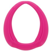 Pendente goccia etnico in resina opaca 41x37 mm - Fucsia x1