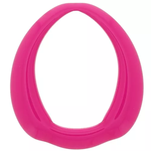 Pendente goccia etnico in resina opaca 41x37 mm - Fucsia x1