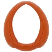 Pendente goccia etnico in resina opaca 41x37 mm - Terracotta x1
