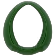 Pendente goccia etnico in resina opaca 41x37 mm - Verde scuro x1