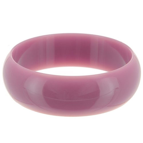Bracciale spesso in resina opaca 68 mm - Rosa antico x1