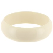 Bracciale spesso in resina opaca 68 mm - Ecru x1|raw }}